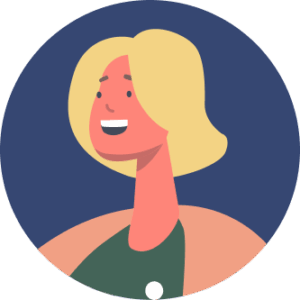 Happy cartoon portrait Tine S. from Peregrine, a satisfied client of Chaney Landscaping.